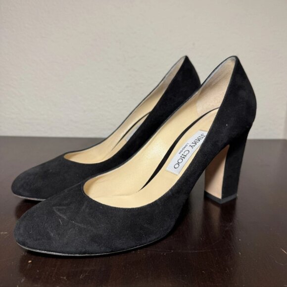 Jimmy Choo Shoes - Jimmy Choo Shoes Womens Size 39 Suede Block Heel Pumps